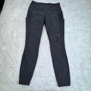 lululemon sleet sprinter fleece water resistant winter Black Leggings tights